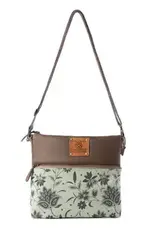Wildflower print Upcycled Canvas Crossbody Bag