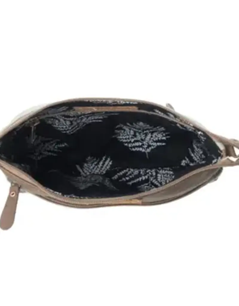 Wildflower print Upcycled Canvas Crossbody Bag