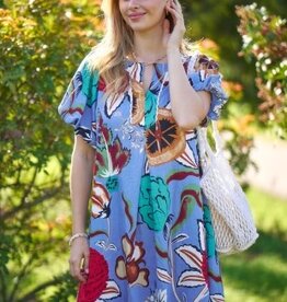 Natasha Floral Notch Neck Dress