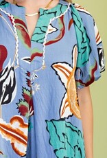 Natasha Floral Notch Neck Dress