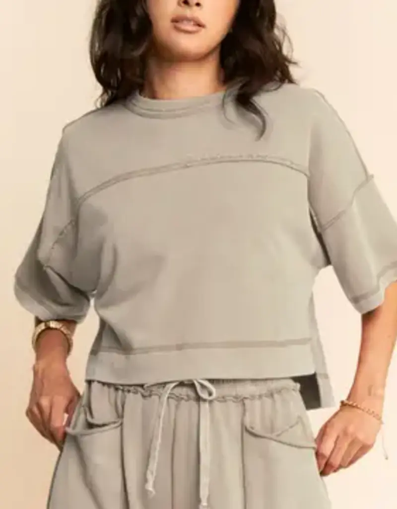 Melody Mineral Washed Exposed Barrel Pants Set