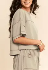 Melody Mineral Washed Exposed Barrel Pants Set