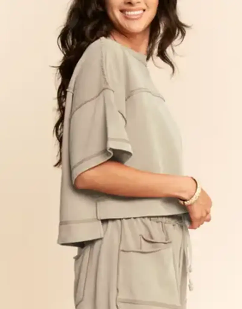 Melody Mineral Washed Exposed Barrel Pants Set