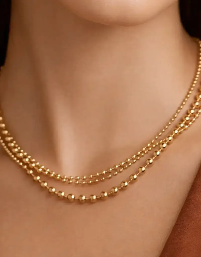 18K Gold Plated Waterproof Chain Necklace - Gold