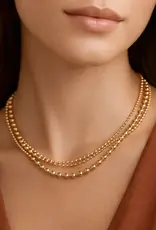 18K Gold Plated Waterproof Chain Necklace - Gold