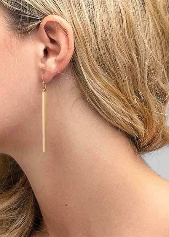 18K Gold Plated Waterproof Stainless Steel Drop Earrings