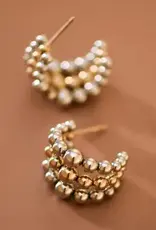 18K Gold Plated Waterproof Triple 2 ToneHoop Earrings