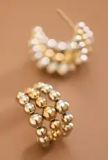 18K Gold Plated Waterproof Triple 2 ToneHoop Earrings