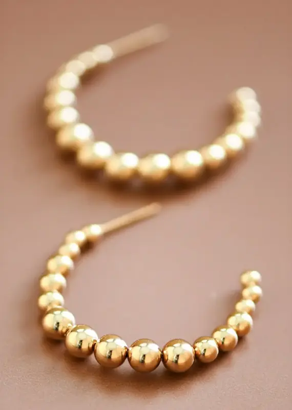 18K Gold Plated Waterproof Hoop Earrings