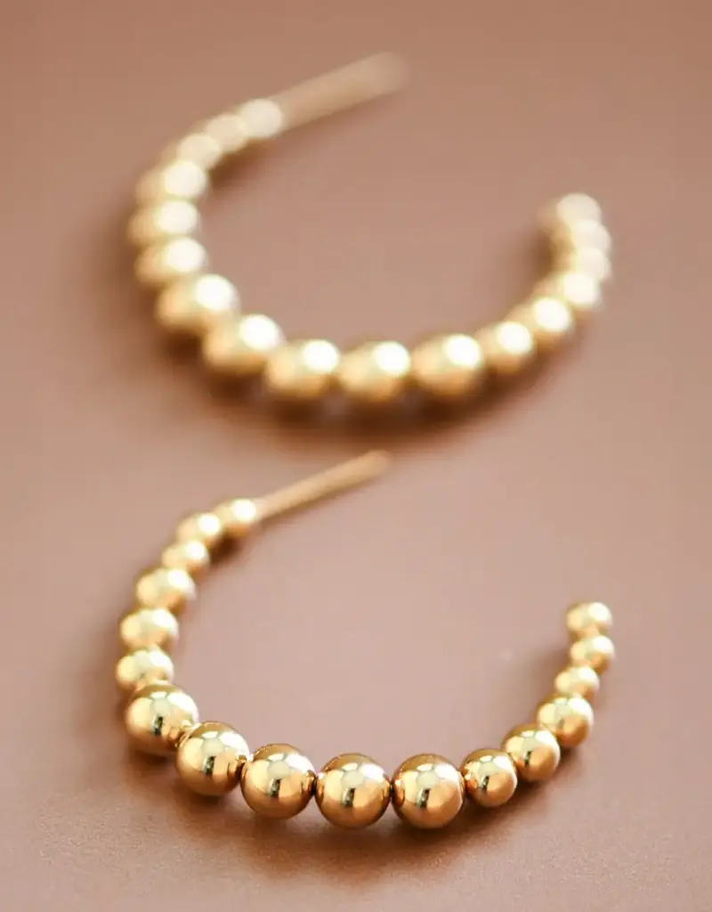 18K Gold Plated Waterproof Hoop Earrings