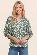 Belle Frilled Bubble Sleeve Floral Top