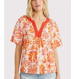 Phoebe Flutter Sleeve Floral Top