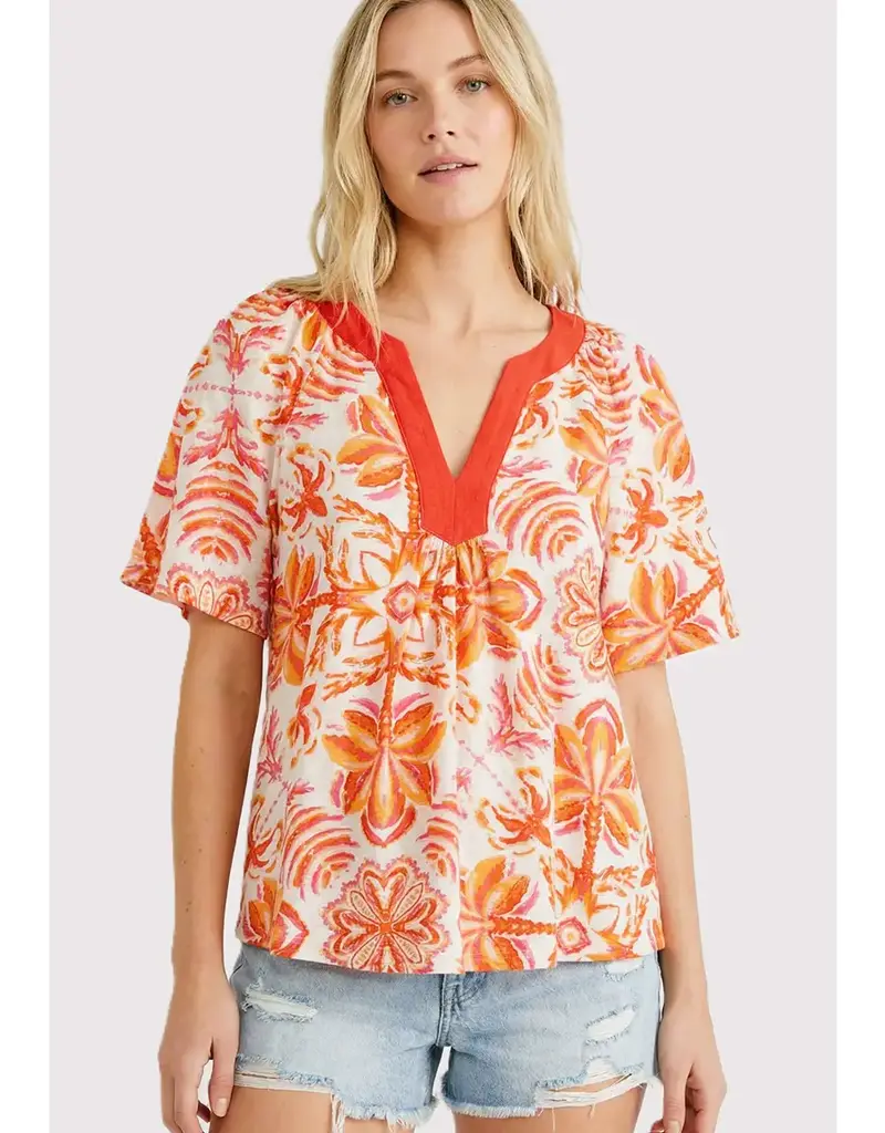 Phoebe Flutter Sleeve Floral Top