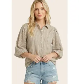 Penny Floral Printed Bubble Sleeve Top