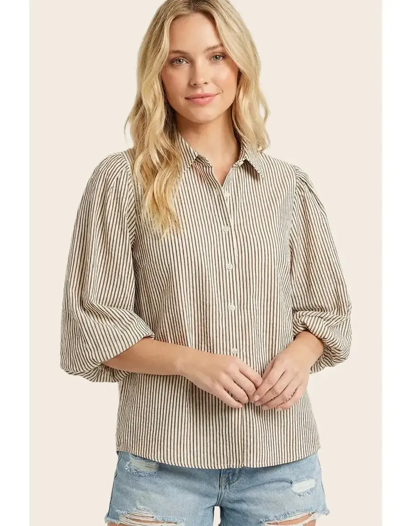 Penny Floral Printed Bubble Sleeve Top