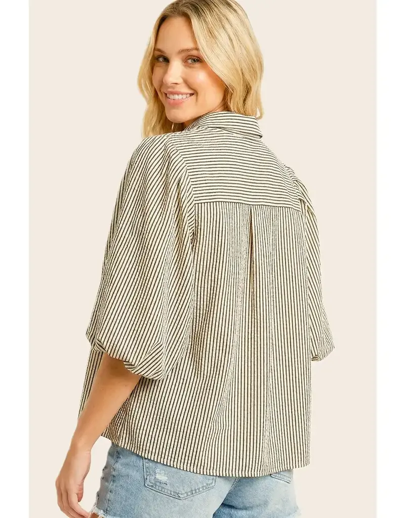 Penny Floral Printed Bubble Sleeve Top