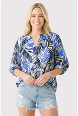 Island Time Floral Bubble Sleeve Top