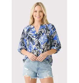 Island Time Floral Bubble Sleeve Top