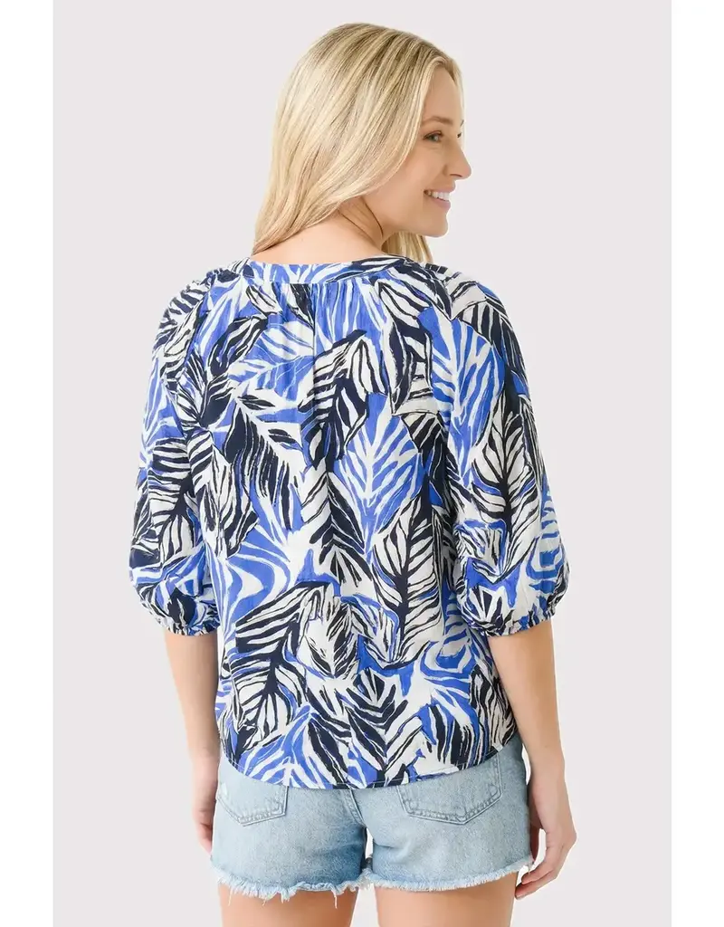 Island Time Floral Bubble Sleeve Top