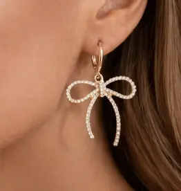 Trendy Gold Bow Knot Earrings