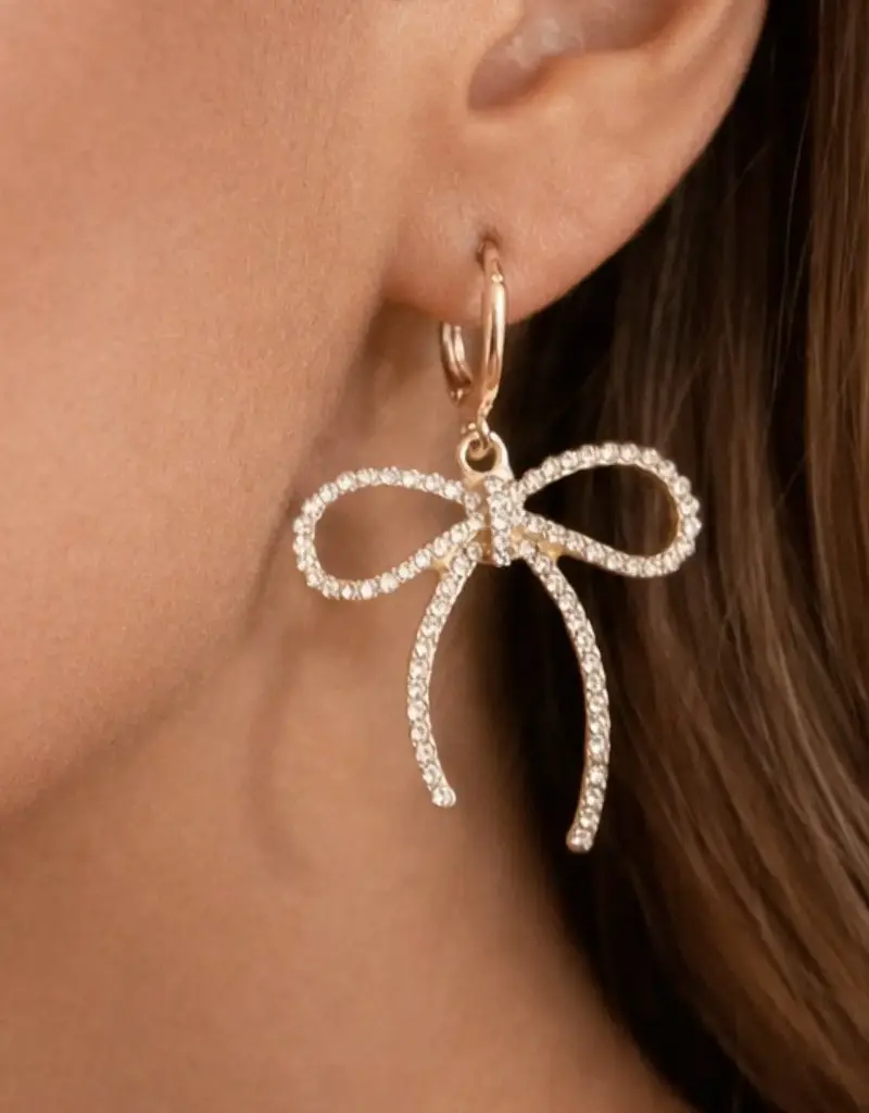 Trendy Gold Bow Knot Earrings