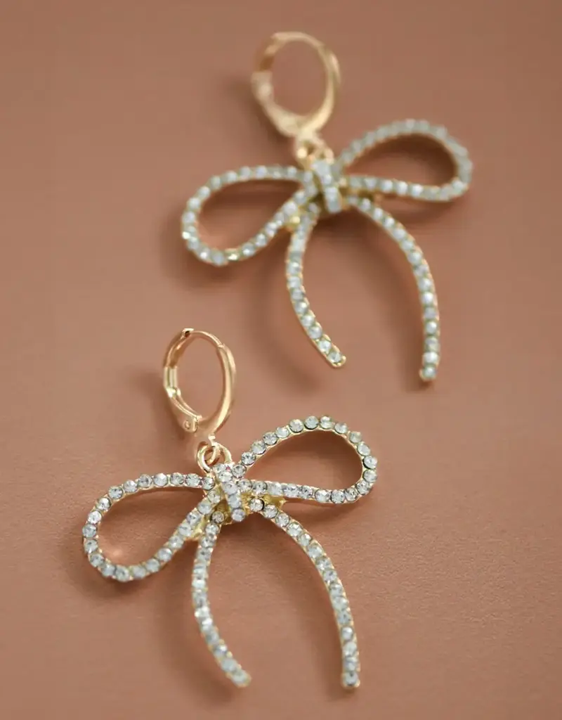 Trendy Gold Bow Knot Earrings