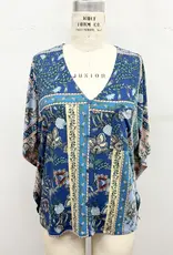 Bethany Boho Floral Border Print Blouse
