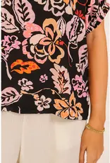 Cassie Coastal Bloom Print Top