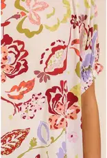 Cassie Coastal Bloom Print Top