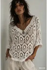 Lacey Geo V-Neck Crochet Top
