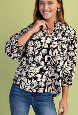 Tina Floral Print Textured Top