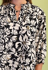 Tina Floral Print Textured Top