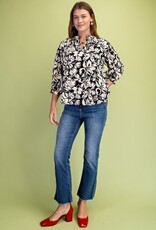 Tina Floral Print Textured Top