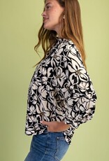 Tina Floral Print Textured Top