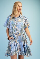 Mary Mixed Print Shirt Dress