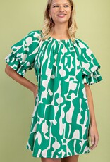 Ginger Geometric Print Loose Fit Dress