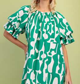 Ginger Geometric Print Loose Fit Dress