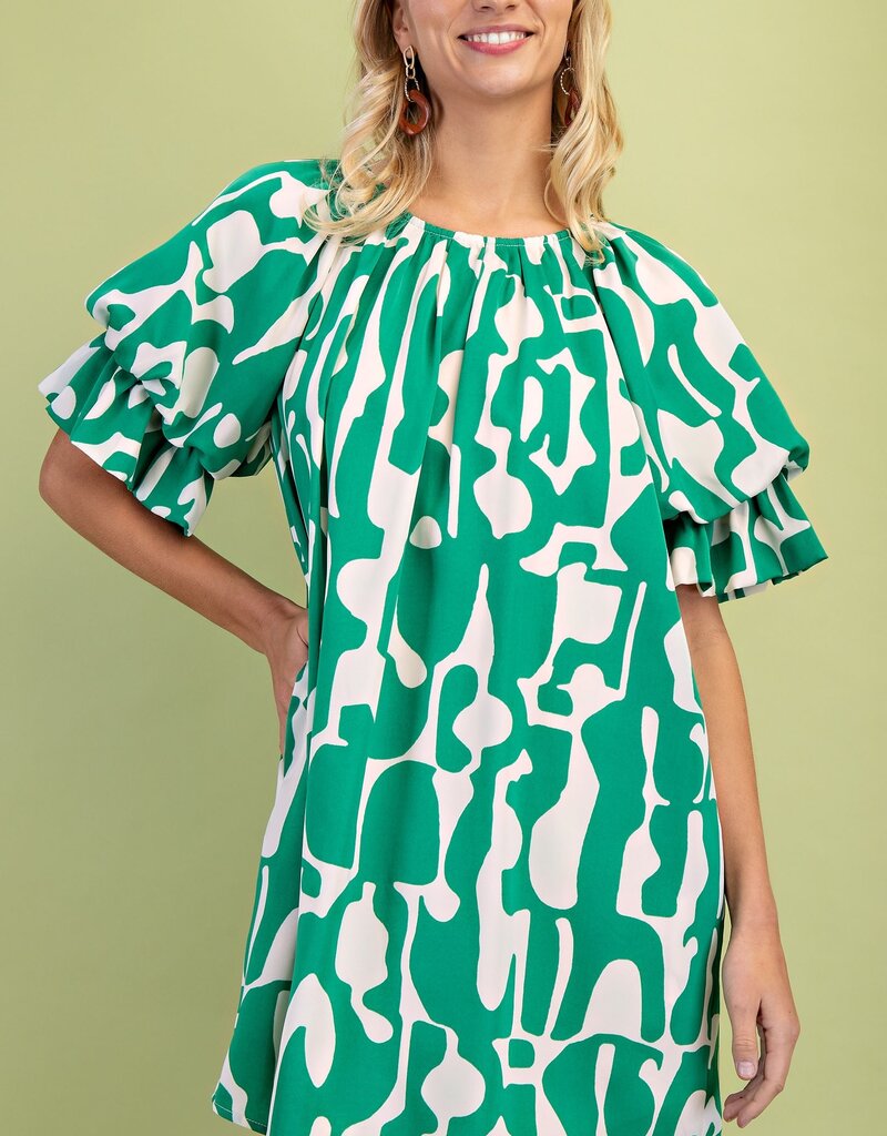 Ginger Geometric Print Loose Fit Dress