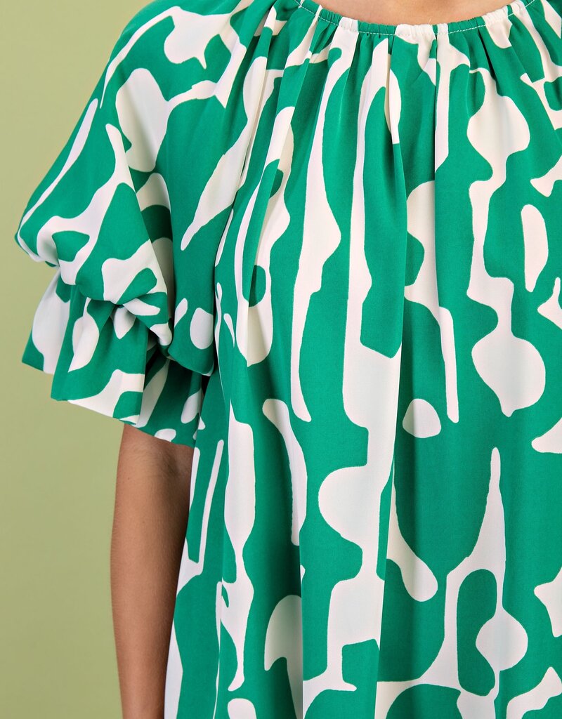 Ginger Geometric Print Loose Fit Dress