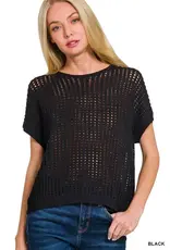 Charlotte  Waffle Crochet Knit  Sweater - Available in 7 colors