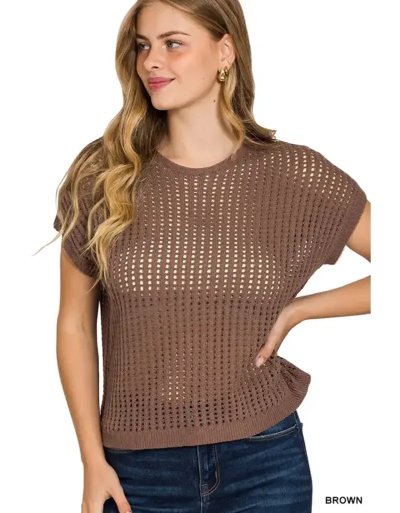 Charlotte  Waffle Crochet Knit  Sweater - Available in 7 colors
