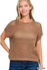 Charlotte  Waffle Crochet Knit  Sweater - Available in 7 colors