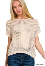 Charlotte  Waffle Crochet Knit  Sweater - Available in 7 colors