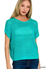 Charlotte  Waffle Crochet Knit  Sweater - Available in 7 colors