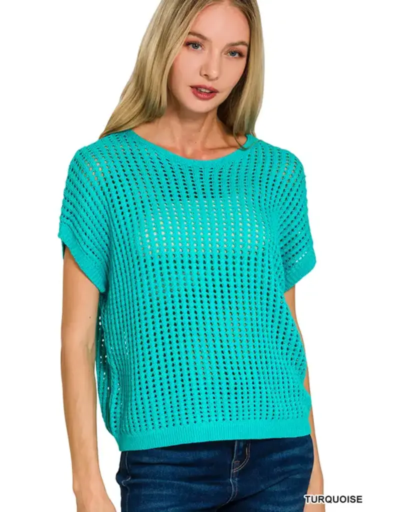 Charlotte  Waffle Crochet Knit  Sweater - Available in 7 colors