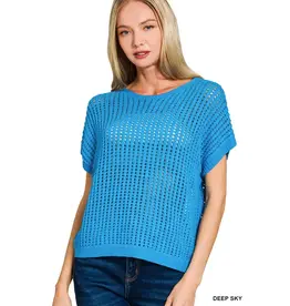 Charlotte  Waffle Crochet Knit  Sweater