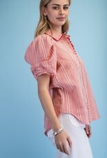 Gingham Check Button Down Top