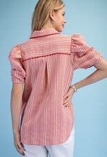 Gingham Check Button Down Top