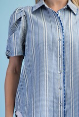 Gingham Check Button Down Top