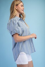 Gingham Check Button Down Top